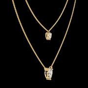 Dual Layered Pear Drop Diamond Necklace