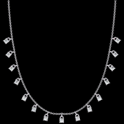 Round Drop Diamond Necklace