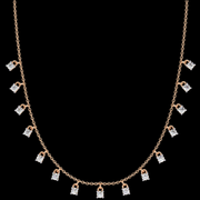 Round Drop Diamond Necklace